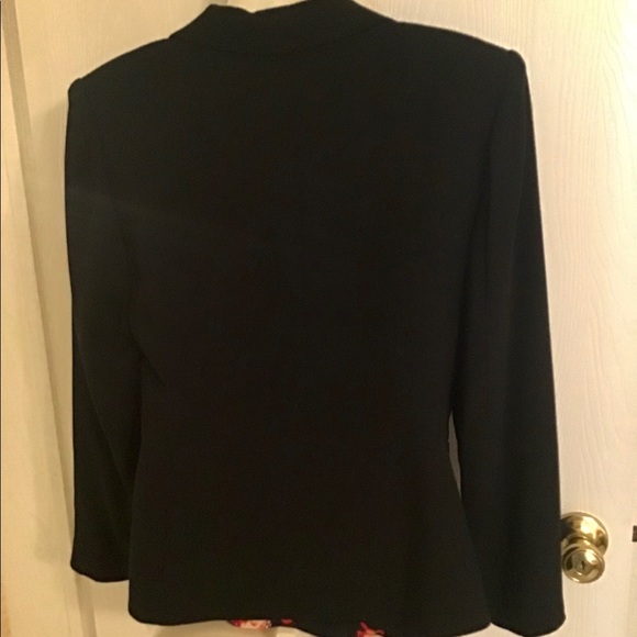 Kasper blazer ASL 8P blazer black lined beautiful coat🍂versatile piece.F - Picture 11 of 14